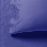 1000TC Ultra Soft Fitted Sheet & 2 Pillowcases Set - Super King Size Bed - Royal Blue - Side View