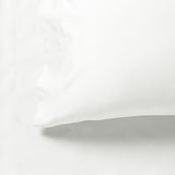 1000TC Ultra Soft Super King Size Bed White Flat & Fitted Sheet Set - Side View