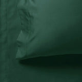 1000TC Ultra Soft Super King Size Bed Dark Green Flat & Fitted Sheet Set - Side View