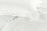 1000TC Tailored Double Size White Duvet Quilt Cover Set - Side View