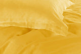 Tailored 1000TC Ultra Soft Double Size Yellow Duvet Quilt Cover Set - Side View