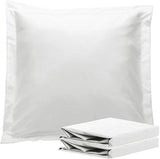 1000TC Premium Ultra Soft European Pillowcases 2-Pack White - Front View
