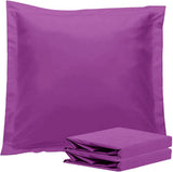 1000TC Premium Ultra Soft European Pillowcases 2-Pack Purple - Front View
