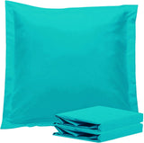 1000TC Premium Ultra Soft European Pillowcases 2-Pack Teal - Front View