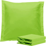 1000TC Premium Ultra Soft European Pillowcases 2-Pack Green - Front View