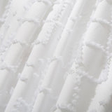 Tufted Boho Embroidery Quilt/Doona/Duvet Cover Set - White - Queen Size