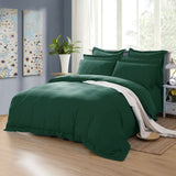 1000TC Tailored King Size Quilt/Duvet Cover Set - Dark Green - Front View