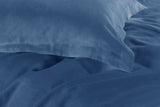 1000TC Tailored King Size Quilt/Duvet Cover Set - Greyish Blue - Side View
