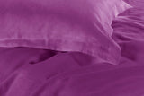 1000TC Tailored King Size Purple Duvet Quilt Cover Set - Side View