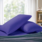 1000TC Premium Ultra Soft King size Pillowcases 2-Pack - Royal Blue - Front View