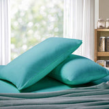 1000TC Premium Ultra Soft King size Pillowcases 2-Pack - Teal - Front View