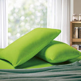 1000TC Premium Ultra Soft King size Pillowcases 2-Pack - Green - Front View
