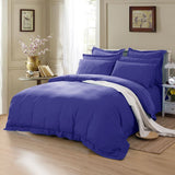 1000TC Tailored King Single Size Royal Blue Duvet Quilt Cover Set - Front View