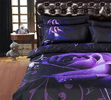 Rose Double Size Quilt/Duvet Cover Set - Side View