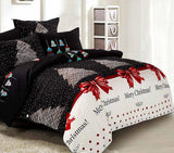Merry King Size Christmas Quilt/Duvet Cover Set - Side View
