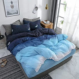 Night Blue King Size Duvet Quilt Cover Set - Front View