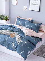 Floral King Size Duvet Quilt Cover Set - Front View