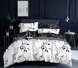 Tree Reversible King Size Bed Quilt/Duvet Cover Set Black - Front View