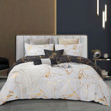 Reversible Design King Size Black Duvet Quilt Cover Set - Front View