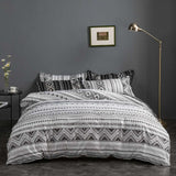 Hugo Reversible King Size Duvet Quilt Cover Set - Front View
