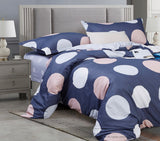 Circles Queen Size Quilt/Duvet Cover Set - Front View