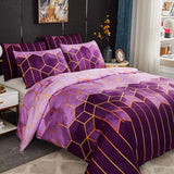 Erena Purple Quilt/Doona/Duvet Cover Set - Queen Size - Front View