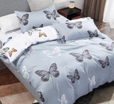 Butterfly Super King Size Quilt/Duvet Cover Set - Front View