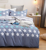 Stars Super King Size Quilt/Duvet Cover Set - Front View