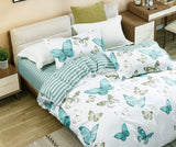 Fleur Butterfly Super King Size Quilt/Duvet Cover Set - Front View