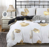 Reversible Design Super King Size Bed Quilt/Duvet Cover Set - Side View