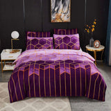 Erena Purple Quilt/Doona/Duvet Cover Set - Super King Size
