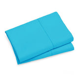 1000TC Premium Ultra Soft Queen size Pillowcases 2-Pack - Light Blue - Side View
