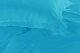 1000TC Tailored Single Size Light Blue Duvet Quilt Cover Set - Side View