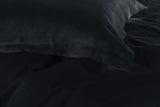 1000TC Tailored Single Size Black Duvet Quilt Cover Set