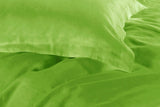 1000TC Tailored Super King Size Green Duvet Quilt Cover Set - Side View