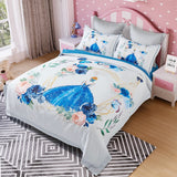 Princess Kids Quilt Cover Set - Double Size - Front View