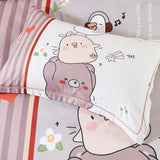 Duck Kids Quilt Cover Set - Double Size - Top-Down View