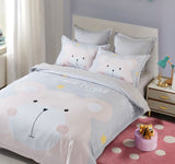 Bear Kids Quilt Cover Set - Double Size - Front View