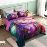 Kaie Floral Quilt Cover Set - King Size - Side View