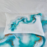 Ocean Marble Quilt Cover Set - King Size - Top-Down View