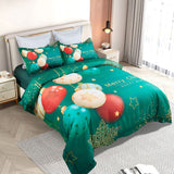Christmas New Year Quilt Cover Set - King Size - Front View