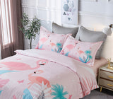 Flamingo Kids Quilt Cover Set - King Single Size - Front View