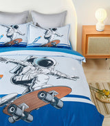 Astronaut Kids Quilt Cover Set - Single Size - Side View