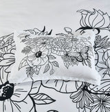 Viene Floral Quilt Cover Set - Super King Size - Top-Down View
