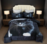 Cat Quilt Cover Set - Super King Size - Side View