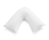 1000TC Premium Ultra Soft V SHAPE Pillowcase - White - Front View