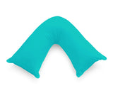 1000TC Premium Ultra Soft V SHAPE Pillowcase - Teal - Front View