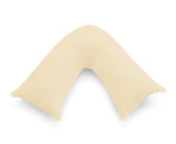 1000TC Premium Ultra Soft V SHAPE Pillowcase - Yellow Cream - Front View