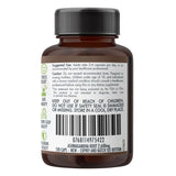 Organic Ashwagandha Capsules (vegan)- Withania Somnifera - 120 Vegan Capsules - Top-Down View