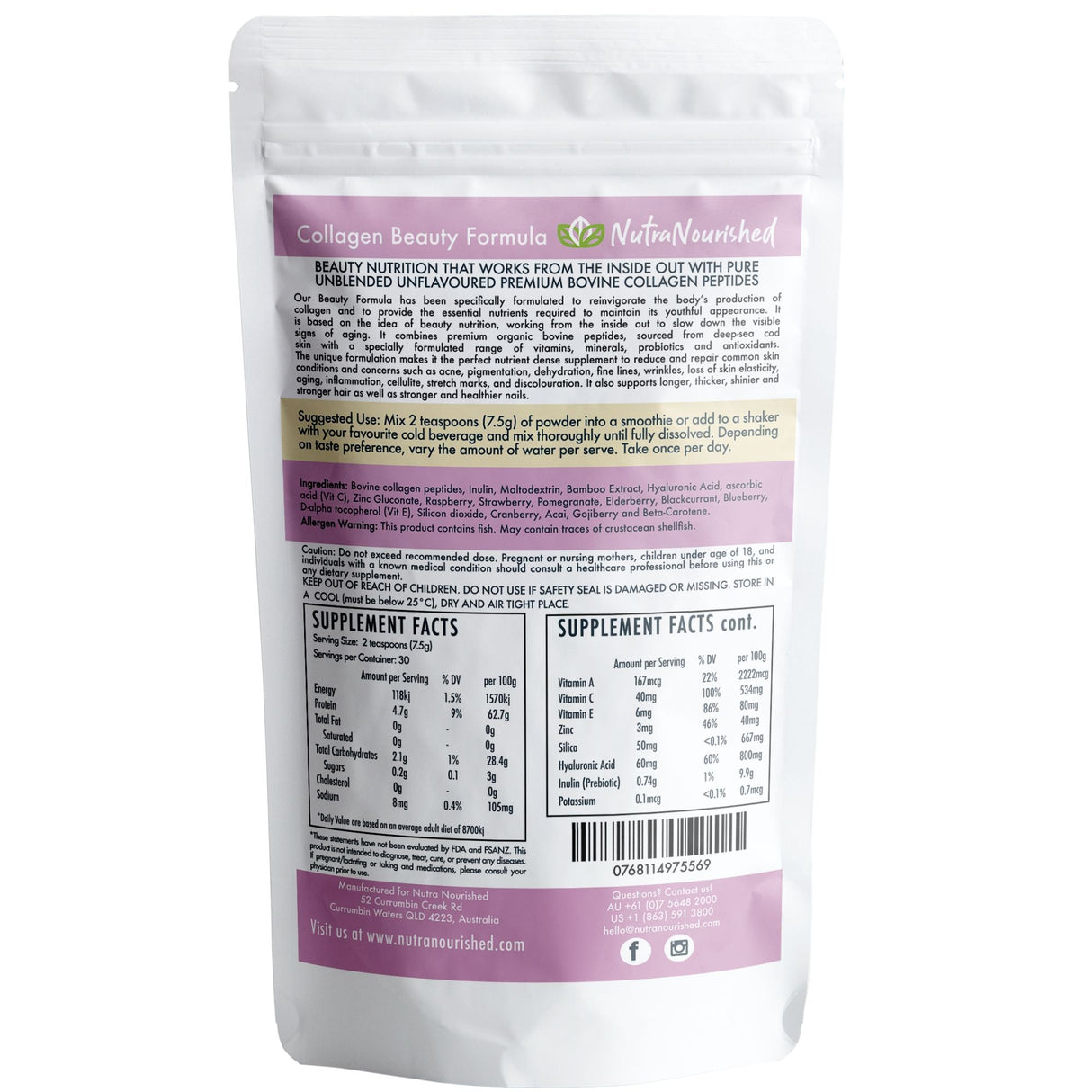 Collagen Beauty Formula Unflavoured - 225g
